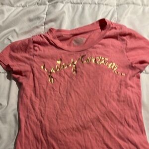 Juicy Couture Pink Short Sleeve Tee with Metallic Print